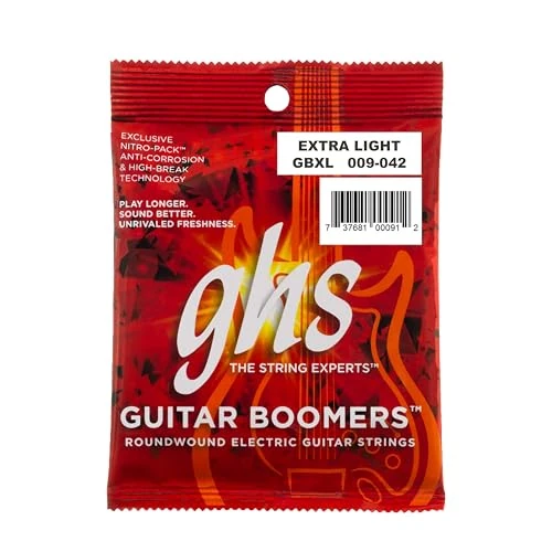 Limited-time offer: GHS BOOMERS String Set For Electric Guitar - GB-XL - Extra Light - 009/042 from 11.99 GBP to 11.99 GBP (save 0%)