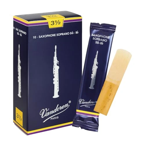 Offerta a tempo: Vandoren Ance tradizionali per sassofono soprano, confezione da 10, durezza 3,5 - 20% da 35.99 € a 28.85 €