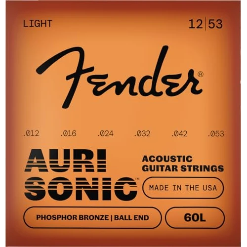 Oferta limitada: Fender AuriSonic Cuerdas Guitarra Acústica Phosphor Bronze Light 12-53 de 6.61 € a 6.61 € (ahorro 0.00%)
