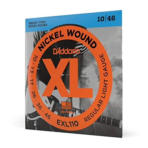 Oferta limitada: D'Addario EXL110 Cuerdas de Guitarra Eléctrica Entorchadas en Níquel, Regular Light, 10-46, 10-46, Regular Light, 1-Pack de 8.89 EUR a 6.90 EUR (ahorro 22%)