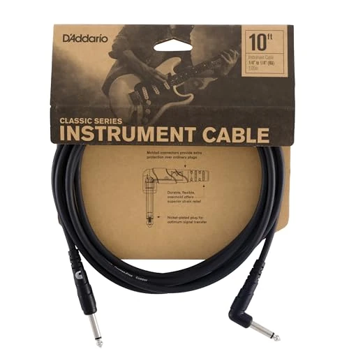 Offerta a tempo: Cavo Chitarra D'Addario Classic Series 10 ft, Straight/Right Angle - 0.00% da 8.00 € a 8.00 €