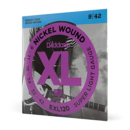 D'Addario EXL120 Nickel Wound E-Gitarrensaiten, Super Light, 9-42