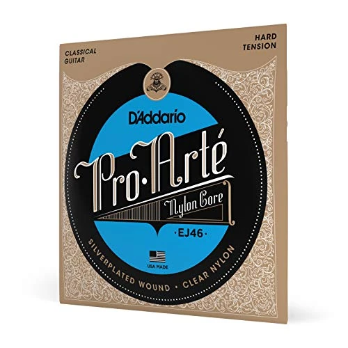 D'Addario Corde Chitarra Classica | Pro-Arte EJ46 | Set Corde Chitarra Acustica Nylon | Tensione Dura, 1-Pacchetto