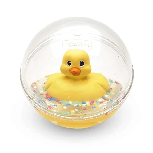Offre limitée : Fisher-Price Balle d'eau Canard Jouet pour Le Bain, pour Nouveau-Né Ou Bébé, Remplie de Petites Perles Colorées, 6 Mois et Plus, Jaune, 75676 de 13.43 € à 13.43 € (0.00% de remise)