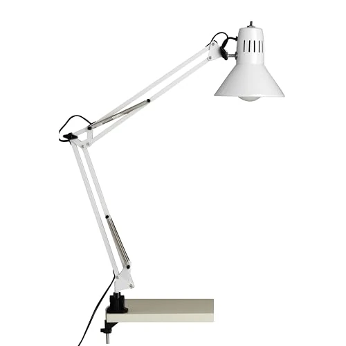 Oferta limitada: BRILLIANT lámpara Lámpara de clip para escritorio Hobby blanca | 1x A60, E27, 40W, adecuado para lámparas normales (no incluidas) | Escala A ++ a E | Con interruptor de presión en el cabezal de la lám de 24.31 EUR a 24.31 EUR (ahorro 0%)