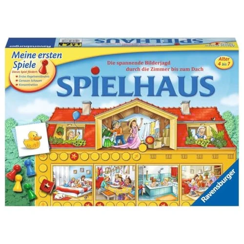 Zeitlich begrenztes Angebot: Ravensburger 21424 - Spielhaus - Kinderspielklassiker, spannende Bilderjagd für 2-4 Spieler ab 4 Jahren von 29.99 € auf 16.95 € (43% Rabatt)