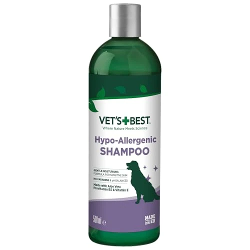 Offerta a tempo: Vet's Best Shampoo Ipoallergenico per Cani con Cute Sensibile - 500 ml - 46% da 16.49 € a 8.90 €