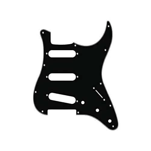Fender® »11-HOLE MODERN-STYLE STRATOCASTER® S/S/S PICKGUARD« Battipenna per Strat® - 3-Strati - S/S/S - 11-Fori - Colore: Nero