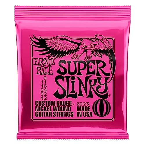 Limited offer: Ernie Ball Super Slinky Nickel Wound Electric Guitar Strings, 9-42 Gauge (P02223) from 7.69 EUR to 7.69 EUR (save 0%)