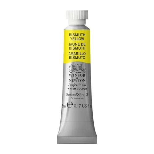 Winsor & Newton 0102025 Professional Water Colour, fijnste kunstenaars aquarelverf met de hoogst mogelijke pigmentatie, uitstekende lichtechtheid - 5ml Tube, Bismuth Yellow