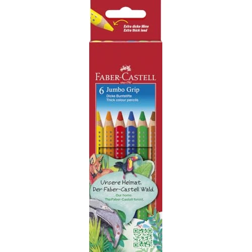 Limited-time offer: Faber Castell "Jumbo Grip" Coloured Pencil (Set of 6) from 10.12 £ to 10.12 £ (save 0.00%)