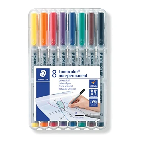 Limited-time offer: Staedtler 312 WP8 Lumocolor Universal Non Permanent Broad Pens - Assorted Colours from 37.57 £ to 7.04 £ (save 81.26%)