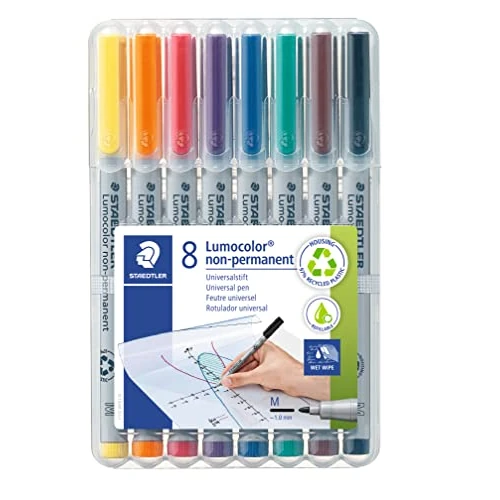 Offerta a tempo: STAEDTLER Lumocolor 315 Penne non permanenti – 8 colori, 1,0 mm - 12% da 13.25 € a 11.62 €