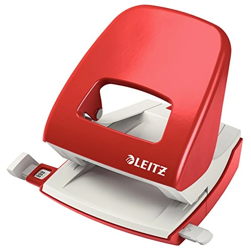 Tijdelijke aanbieding: Leitz NeXXt perforator, 30 vellen, aanslagrail met formaataanduidingen, metaal, rood, 50080025 van 9.99 € naar 9.99 € (0.00% korting)