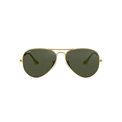 Ray-Ban Mens Aviator Large Metal Sunglasses, Gold (L0205 Gold), 58 mm UK