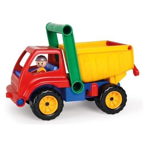 Offerta a tempo: LENA 04150 - Camion ribaltabile attivo, veicolo da cantiere ca. 27 cm, robusto con maniglia e personaggio mobile, veicolo giocattolo per bambini dai 2 anni - 36% da 13.99 € a 8.98 €