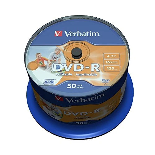 Oferta ograniczona: Verbatim 43533 DVD-R 4.7 GB 16x Wrzeciono do Druku 50-Pak z 69.00 EUR na 69.00 EUR (znizka 0%)