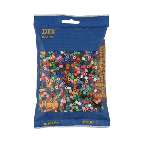 Hama - 201-67 - Kreatywny wypoczynek - Torebka 3000 koralików do prasowania - Rozmiar Midi - Mix 22 Kolory