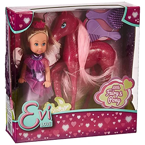 Zeitlich begrenztes Angebot: Simba 105738667 - Evi Love Little Fairy & Pony, Spielpuppe als Prinzessin mit Fantasie Pferd, 12cm, ab 3 Jahre von 8.15 € auf 8.15 € (0.00% Rabatt)