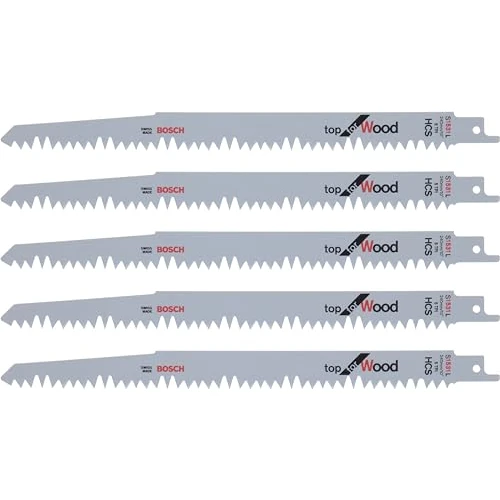 Limited-time offer: Bosch Professional 5 Recip Saw Blades S 1531 L Top for Wood (Wood, 240 x 19 x 1.5 mm, Accessories for Recip Saws) from 19.05 GBP to 9.09 GBP (save 52%)