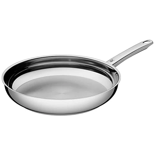 WMF Favorit - Sartén 24 cm Profesional Sin Revestimiento, Sartén de Acero Inoxidable Apta Inducción, Acero Inoxidable Cromargan, Apta para Horno