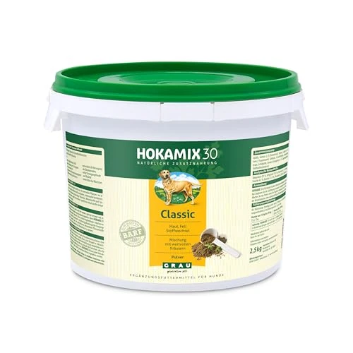GRAU - das Original - HOKAMIX30 Classic Pulver, Alleskönner-Kräutermischung für Hunde, 30 wichtige Kräuter zur Vorsorge, 1er Pack (1 x 2,5 kg), Ergänzungsfuttermittel für Hunde