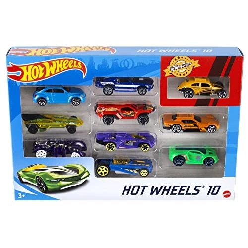 Offerta a tempo: Hot Wheels - Set Macchinine da 10 Veicoli in Scala 1:64, con Decorazioni Mozzafiato, da Collezionare, Single, 54886 - 39% da 27.90 € a 16.99 €