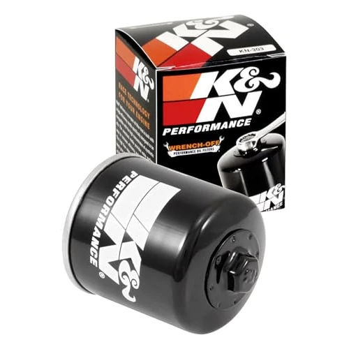 K&N Powersports Oliefilter - Opschroeffilter 66x83mm compatibel met Kawasaki, Yamaha, Honda, Polaris (KN-303)