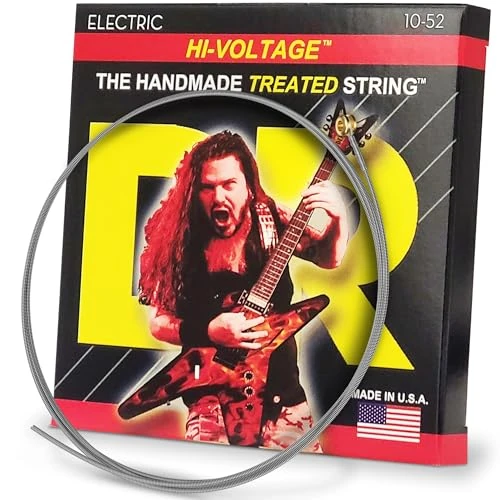 DR Strings Electric Guitar Strings, Dimebag Darrell Signature, Treated Nickel-Plated, 10-52
