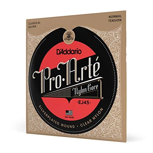 D'Addario Corde Chitarra Classica | Pro-Arte EJ45 | Set Corde Chitarra Acustica Nylon | Tensione Normale, 1-Pacchetto
