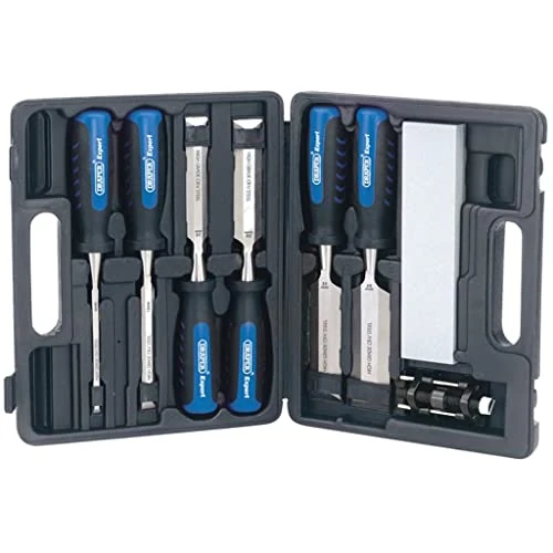 Offerta a tempo: Draper Tools Set di Scalpelli per Legno 88605 - 6 Scalpelli, Pietra e Guida per Affilatura - 0.00% da 17.01 € a 17.01 €