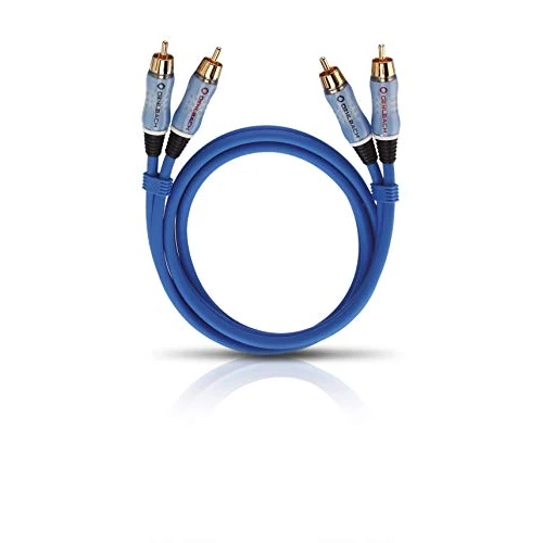 Oehlbach Beat, D1C2701 Kabel RCA Do Odtwarzacza CD i Wzmacniacza, 1 m, Niebieski