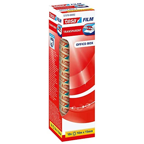 Tesa 57370-00002-02 10 Rotoli di Tesafilm, Transparent