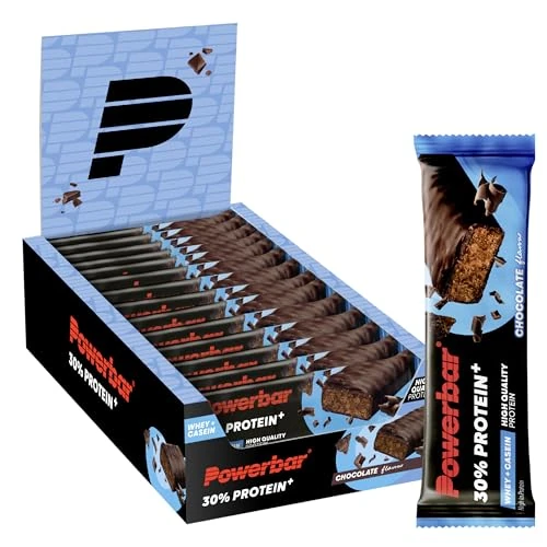 Offerta a tempo: PowerBar Protein Plus 30% Chocolate 15 x 55g, Barra ad Alta Proteina + Proteine del Siero e della Caseina - 825 gr - 40% da 26.99 € a 16.15 €