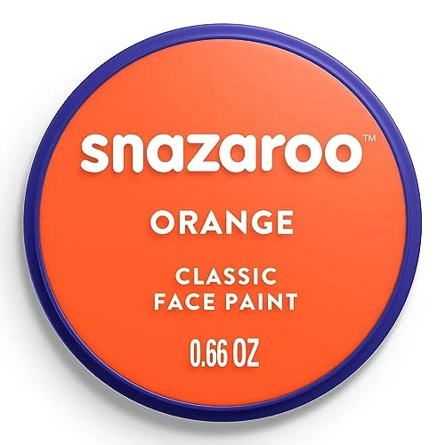 Limited-time offer: Snazaroo Classic Face and Body Paint for Kids and Adults, Orange Colour, Water Based, Easily Washable, Non-Toxic, Makeup, Body Painting for Parties, for Ages 3+ from 5.20 GBP to 4.40 GBP (save 15%)