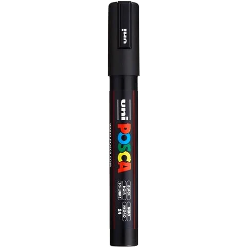 Limited-time offer: uni-ball poscablack5m Posca Marker with Medium Bullet Tip - Black from 4.62 £ to 4.35 £ (save 6%)