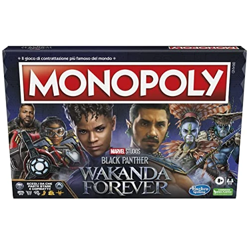 Offre limitée : Monopoly Black Panther: Wakanda Forever, Jeu de société Familial, de 8 Ans et Plus, 2 à 6 Joueurs de 29.00 € à 29.00 € (0.00% de remise)