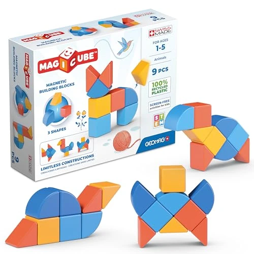 Offerta a tempo: Geomag - Magicube 1+ Shapes - Blocchi Magnetici per Bambini - 3 Colori e Forme — 8% da 11,40 € a 10,50 €
