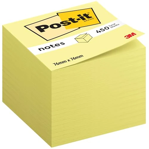 Offre limitée : Post-it Notes Autocollantes, Jaune Canari, 450 Feuilles, 76 mm x 76 mm - Feuillets Adhésifs pour Prise de Notes, Listes de Tâches et Rappels de 4.99 EUR à 4.99 EUR (remise 0%)