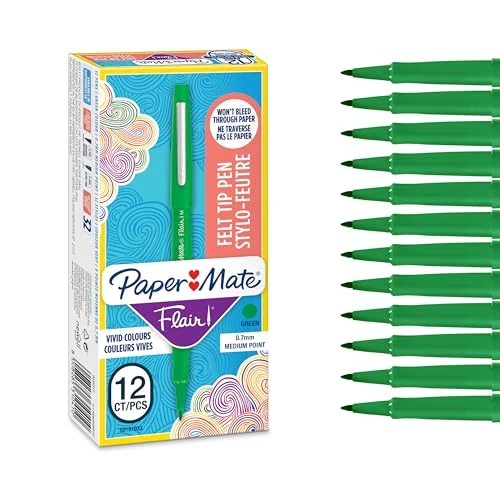 Zeitlich begrenztes Angebot: Paper Mate Flair Filzstifte | mittlere Spitze (0,7 mm) | Magentarot | 12 Stück von 9.23 € auf 9.23 € (0.00% Rabatt)