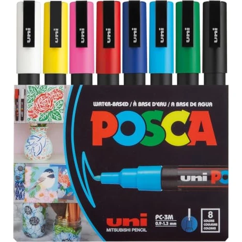 Oferta limitowana: POSCA - markery z cienką końcówką, kolory podstawowe, 8 szt. z 86.63 zł na 86.63 zł (oszczędź 0.00%)