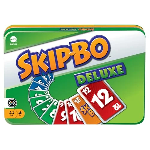 Mattel Games Skip Bo- Juego de cartas Deluxe L3671