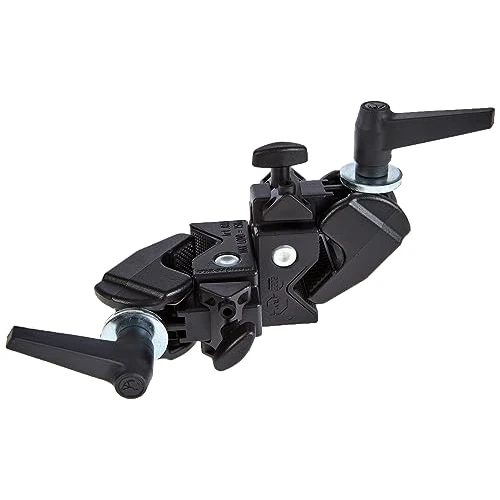 Offerta a tempo: Manfrotto 038 Super Clamp Morsetto Doppio in Alluminio per Luci, Capacità di Carico 15 kg, Nero - 0.00% da 78.90 € a 78.90 €