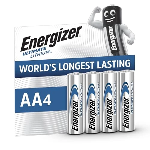 Offerta a tempo: Energizer Ultimate Lithium AA (Confezione da 4) Pile 1,5V - Le batterie AA di più lunga durata al mondo - 25 anni di conservazione - 100% imballaggio riciclabile privo di plastica - 24% da 11.90 € a 8.99 €