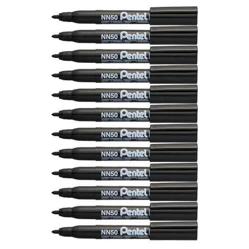 Tijdelijke aanbieding: Pentel permanent marker xyleen-vrij ronde punt 1,5 mm lijnbreedte 12 stuks zwart van 16.94 € naar 16.94 € (0.00% korting)