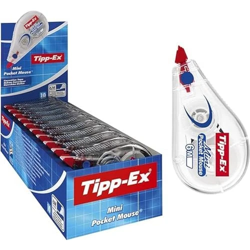 Begrenztes Angebot: Tipp-Ex Korrekturroller Mini Pocket Mouse, 6m x 5mm, 10er Pack, Ideal für das Büro, das Home Office oder die Schule von 9.69 EUR auf 9.69 EUR (Rabatt 0%)