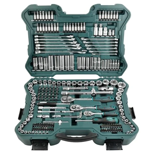 Offerta a tempo: Mannesmann M98430 - Custodia con chiavi a bussola e altri strumenti (215 pezzi, dimensioni: 12x36x51 cm) - 25% da 134.99 € a 101.38 €