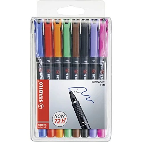 Tijdelijke aanbieding: STABILO - Permanent marker - OHPen universal - F-Punt 0.7 mm - Etui met 8 kleuren van 12.79 € naar 8.06 € (37% korting)