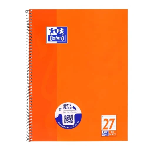 Offerta a tempo: Oxford, quaderno scolastico forato, A4, 80 pagine lineatura 27 - a righe con bordo a destra e a sinistra 1 pezzo orange - 0.00% da 13.34 € a 13.34 €