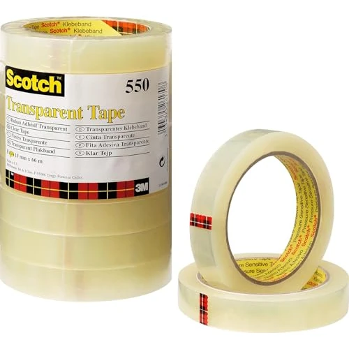 Scotch Ft510063090 5501966 Taśma Klejąca, Bezbarwny, 19 mm x 66 m